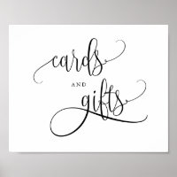 Schwarze Hübsche Schriftzeichen-Karten und Geschen