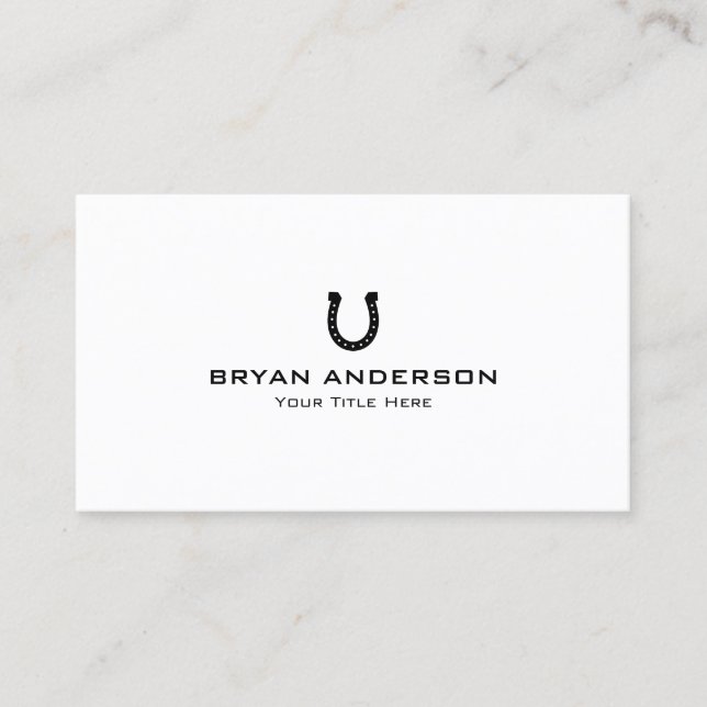 Schwarze HufeisenVisitenkarte Visitenkarte (Vorderseite)