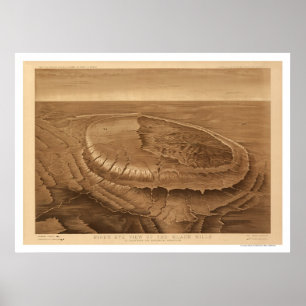 Schwarze Hügel von Dakota Birdseye View 1880 Poster