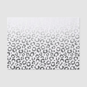 Schwarze Imitat-Glitzer-Leopard-Druck-Steigung Seidenpapier