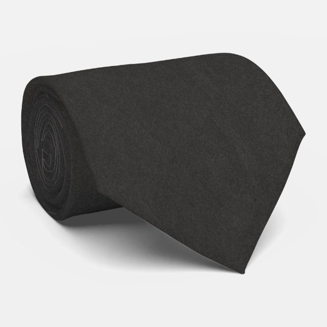 Schwarze Imitate Krawatte (Gerollt)