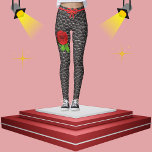 Schwarze Imitate Leather Texture Rose Trendy Mode Leggings<br><div class="desc">Die Fitness ist eine perfekte Mischung aus modernem Stil und Komfort. Diese trendigen Leggings, die für Frauen und Mädchen konzipiert sind, eignen sich ideal für Joggen, Laufen oder Trainingsprogramme und bieten ein elegantes und dennoch funktionales Aussehen. Mit einem einzigartigen rote Rose-Muster auf einer schwarz-grauen Imitat-Leder-Textur strahlen diese Leggings Eleganz und...</div>