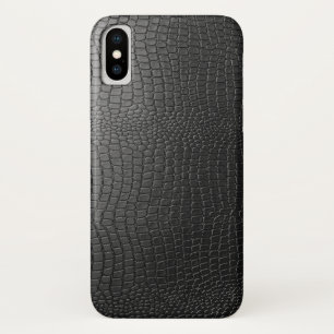 Schwarze Imitate Snakeskin Leder Muster Case-Mate iPhone Hülle
