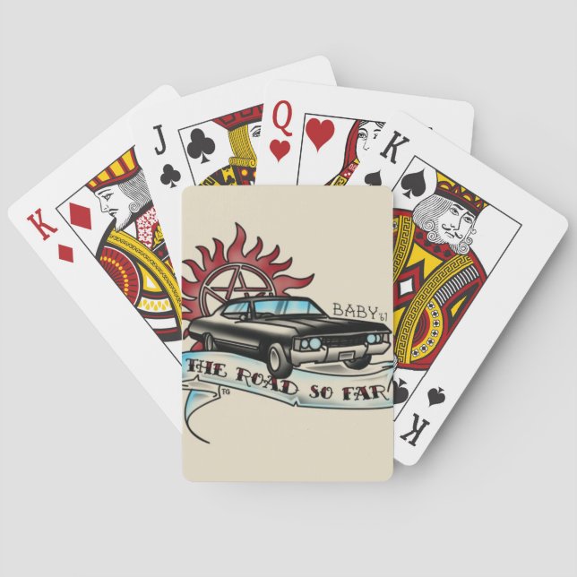 Schwarze Impala Pokerkarte von 67 (Rückseite)