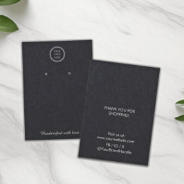 Schwarze, individuell anpassbare Schmuckkarten für Telefonnummerkarte