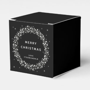 Schwarze individuelle Nachricht funkelnde Lichter  Geschenkschachtel