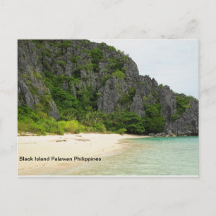 Schwarze Insel Palawan Philippinen Postkarte