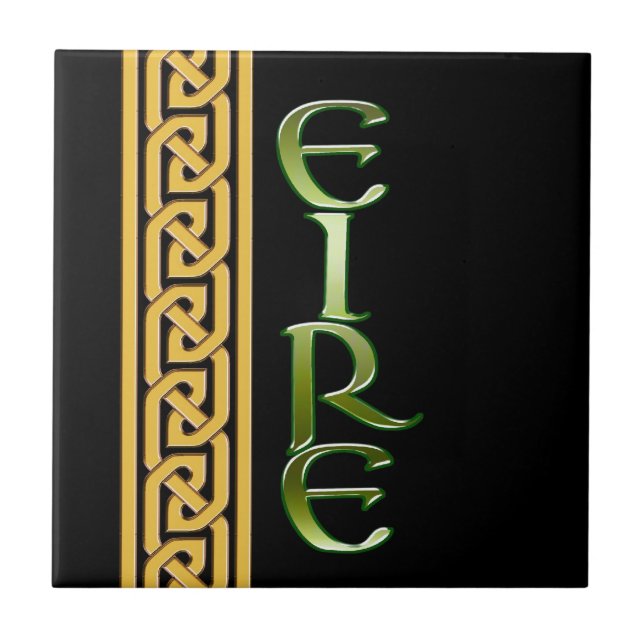 Schwarze Iren Fliese (Vorderseite)