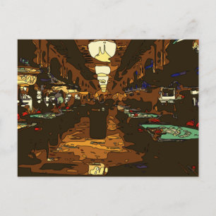 Schwarze Jack- und Poker-Tische in Las Vegas Postkarte
