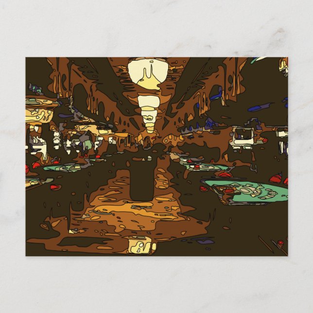 Schwarze Jack- und Poker-Tische in Las Vegas Postkarte (Vorderseite)