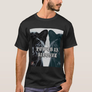 Schwarze Jaguar-Macht in der Stille T-Shirt