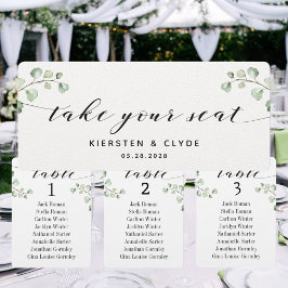 Schwarze Kalligraphie Grün Nehmen Sie Ihre Sitzpla Einladung