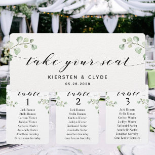 Schwarze Kalligraphie Grün Nehmen Sie Ihre Sitzpla Einladung