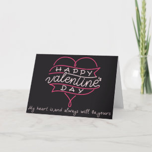 Schwarze Karte mit Frohem Valentinstag