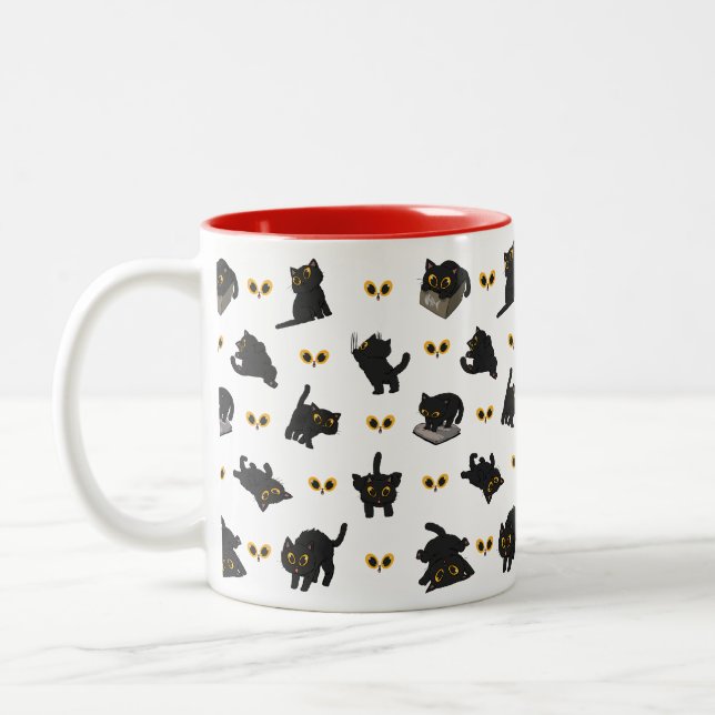 SCHWARZE KATASTROPHE ZWEIFARBIGE TASSE (Links)