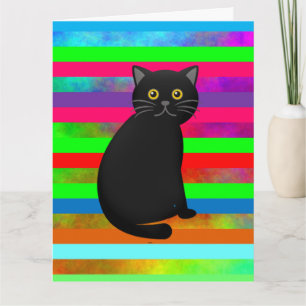 SCHWARZE KATRAINBOW GIANT GEBURTSTAGSKARTE KARTE