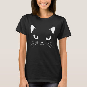 Schwarze Kätzchen Katze miauw süß Kätzchen Schwar T-Shirt