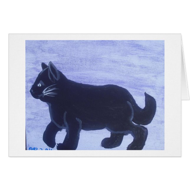 Schwarze Katze (Vorderseite (Horizontal))