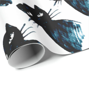 Schwarze Katze 1 Geschenkpapier