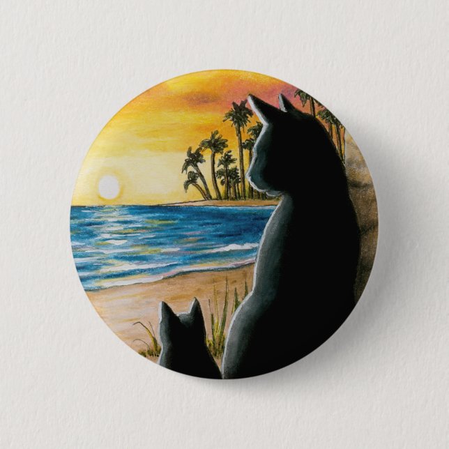 Schwarze Katze 597 Button (Vorderseite)