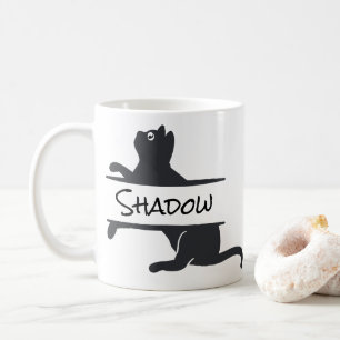 Schwarze Katze angepasst Kaffeetasse
