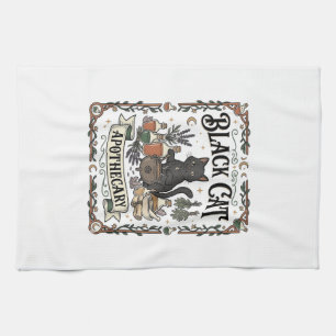 Schwarze Katze Apotheke Katze Witchy Mystic Apothe Geschirrtuch