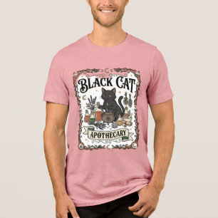 Schwarze Katze Apotheke Katze Witchy Mystische Apo Tri-Blend Shirt