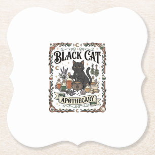 Schwarze Katze Apotheke Katze Witchy Mystische Apo Untersetzer
