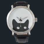 Schwarze Katze Armbanduhr<br><div class="desc">Meow</div>