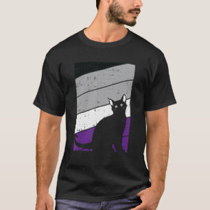 Schwarze Katze Asexuelle Stolz-Kätzchen Lgbt Q St T-Shirt
