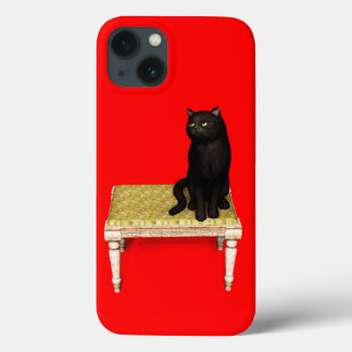 Schwarze Katze auf dem Stuhl Case-Mate iPhone Gehä Case-Mate iPhone Hülle