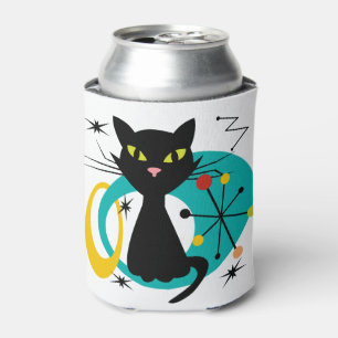 Schwarze Katze aus der Mitte des Jahrhunderts Dosenkühler