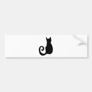Schwarze Katze Autoaufkleber