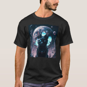 Schwarze Katze Axolotl Videospiele für Kinder, Fra T-Shirt