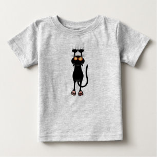 Schwarze Katze Baby T-shirt