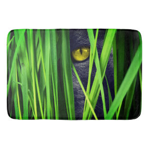 Schwarze Katze Badematte