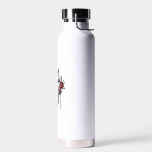 Schwarze Katze Baseball Horror Halloween Trinkflasche