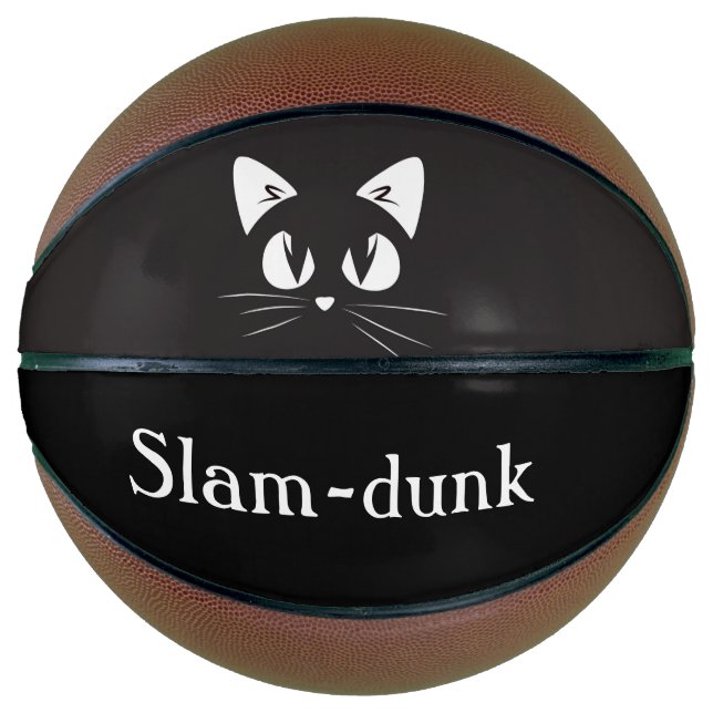 Schwarze Katze Basketball (Vorderseite)