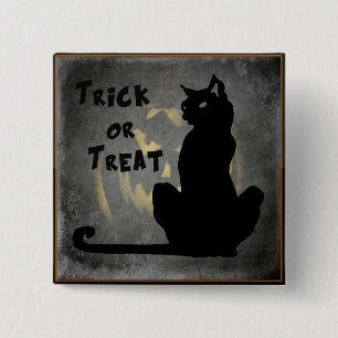 Schwarze Katze bearbeiten - Jack o' Lantern Taste Button