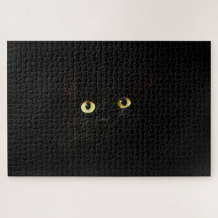 Schwarze Katze Bright Eyes Dark Shadows Puzzle