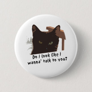 schwarze Katze Button