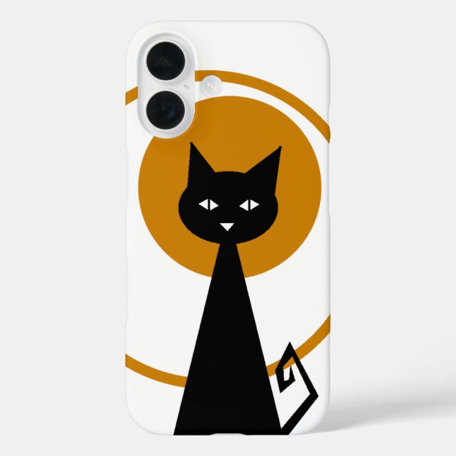 Schwarze Katze Case-Mate iPhone Hülle (Rückseite)