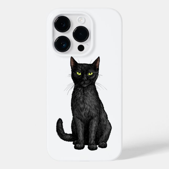 Schwarze Katze Case-Mate iPhone Hülle (Rückseite)