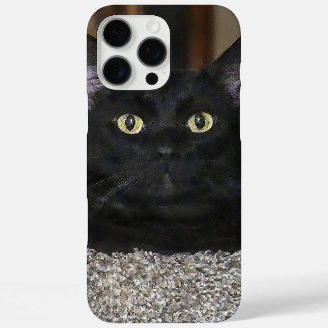 Schwarze Katze Case-Mate iPhone Hülle (Rückseite)