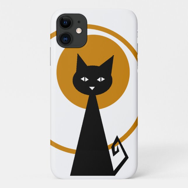 Schwarze Katze Case-Mate iPhone Hülle (Rückseite)