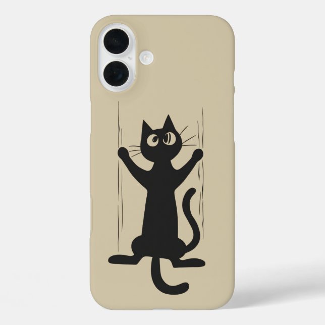 Schwarze Katze Case-Mate iPhone Hülle (Rückseite)