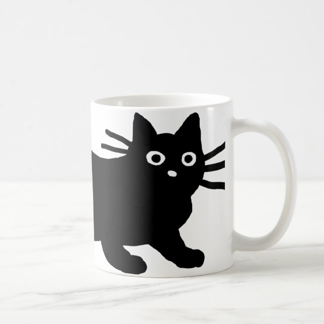 Schwarze Katze | Cooles Haustier Kitty | Animal Lo Tasse (Rechts)