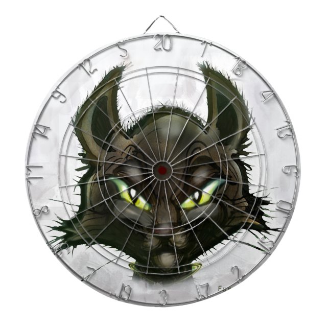 Schwarze Katze Dartscheibe (vorne)