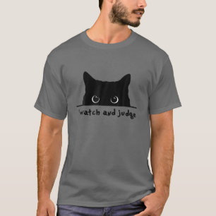 Schwarze Katze, die ich sehe, und Richter Funny Ch T-Shirt
