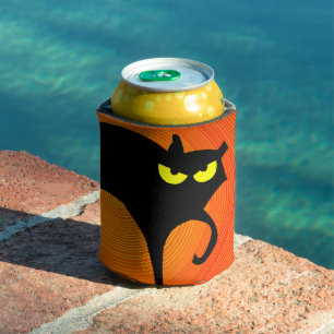 Schwarze Katze Dosenkühler